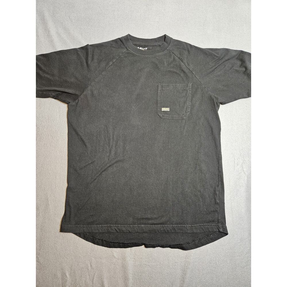 Ariat Rebar Shirt Mens Medium Black Pocket Workwear Western Cowboy Rodeo Outdoor